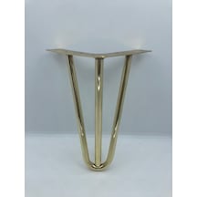 Karakoçaksesuar Metal, 3 Mil 18x12x12 Gold Berjer, Koltuk, Mobilya Ayağı (4 Adet