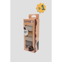 Defne Baby 5+1 Çift Premium Pamuklu Ribana Dokulu Bebek Çorap Seti Donut Koleksiyonu Çok Renkli