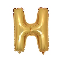 H Harfi Altın Folyo Balon 16 Inch 40 CM