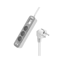 Vea Ve-nova103 A Class 3'lü Anahtarlı 1.5 Metre Akım Korumalı Priz Standart