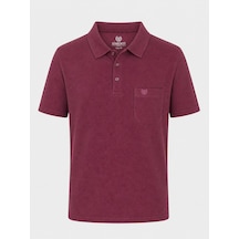 Simenti Polo Yaka Klasik Fit Kısa Kol Erkek Cepli Tişört 7648 Bordo