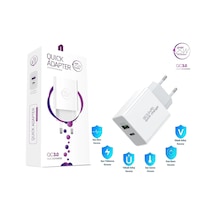 Trident A25 Uyumlu 25w Ultra Hızlı Çoklu Şarj Adaptörü - İthalatçı Garantili Beyaz