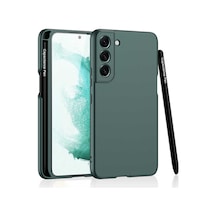 Samsung Uyumlu GalaxyS22 Kılıf Celikaksesuar Kalemli Kıpta Kılıf Koyu Yeşil
