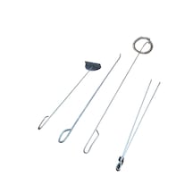 Mobilreyon Şömine Seti,gelberi,köz Maşası,karıştırıcı Ve Harbi Soba Borusu Temizleme Demiri 4'lü Set