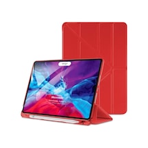 Apple İpad Pro 11 2024 Kılıf A2836-a2837 Origami Pencil Kırmızı İpad Pro 11 2024 İle Uyumlu Kılıf - Kırmızı