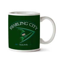 Starlin City Vigilante Arrow İki Tarafı Baskılı Kupa Bardak Çok Renkli