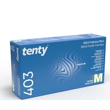 Tenty Pudrasız Nitril Eldiven Mavi 100'lü