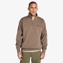 Timberland Erkek Kahverengi Çeyrek Fermuarlı Sweatshirt Tb0a5md2bk01 Kahverengi