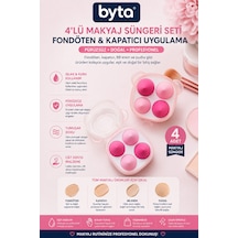 4 Lü Mini Makyaj Süngeri Seti Kutulu Fondöten, Kapatıcı Ve Pudra Uygulama Süngeri