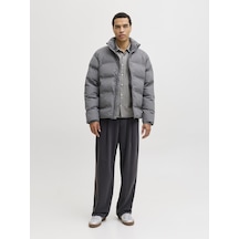 Jack & Jones Erkek Yüksek Dik Yaka Fermuarli Puffer Mont - Soho - 12278750 Çok Renkli