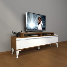 Decoraktiv Ekoflex 4 Mdf Silver Tv Ünitesi Tv Sehpası Ceviz - Beyaz
