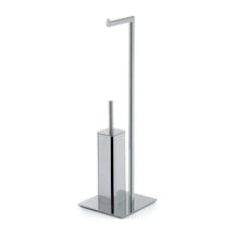 Ayaklı Tuvalet Kağıtlık+fırçalık - Krom Krom