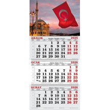 2026 Yılı Gemici Takvimi-ortaköy Büyük Mecidiye Camii Ve Türk Bayrağı