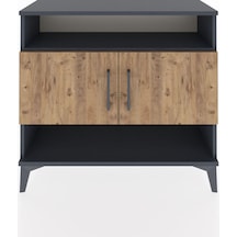 Arges Şifonyer 3 Raflı 2 Kapaklı 88x30x80 Antrasit-çam Antrasit