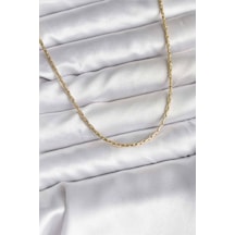 14k Gold Renk Kaplama İnce Zincir Model Cm Kadın Kolye Altin