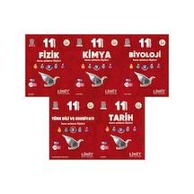 Limit 2027 11. Sınıf Fizik + Kimya + Biyoloji + Türk Dili Ve Edebiyatı + Tarih Konu Anlatım Föyleri Seti 5 Kitap Maarif Model