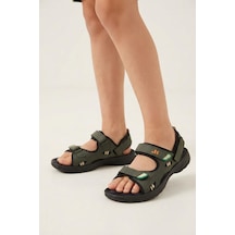 Minican Kids Kn-1600-26y Erkek Çocuk Ortopedik Sandalet Haki