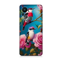 İnfinix Hot 11s Uyumlu Arı Kuşu Ve Gül Desenli Silikon Kılıf