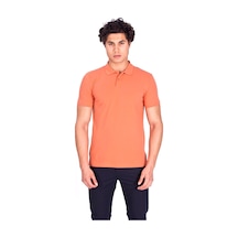 Erkek Polo Yaka Tişört Somon %100 Pamuk Slim Fit Polo T-shirt Ncs Jeans 1055 Somon