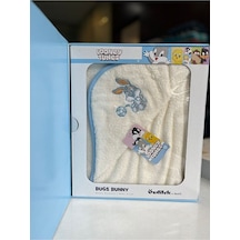 Bugs Bunny Goal Lisans Nakışlı Bambu Yenidoğan Bebek Pelerini 80x Diğer