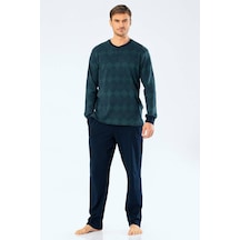 Cacharel Erkek Jakarlı Baklavalı Patlı Pijama Takım Yeşil 001
