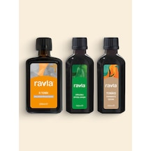 3 Lü Ürün - Ravla R Tonik Elma Sirkeli Bitkisel İçecek - 250ml / Ravla Spirulinalı Bitkisel Karışım - 100ml / Ravla Toniko Fermente İçecek - 100ml