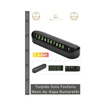 Numaratör Araç İçi Mıknatıslı Magnetli Şık Tasarım Park Telefon Numarası Gizleme Neon Aç Kapa Numar