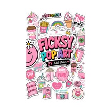 Sevimli Pop Art Stili Sticker Seti - 27 Adet Etiket Çıkartma Diğer