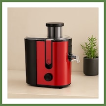 Bezos 600w Katı Meyve Sıkacağı - 65mm Geniş Ağız, Çelik Filtre Kırmızı Hb006