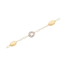 Gülaylar - Altın 14 Ayar Taşsız Klasik Bileklik N11.15067 Sarı Altın