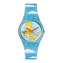 Swatch X Simpsons So28z115 Angel Bart Unisex Kol Saati Swatch X Simpsons So28z115 Angel Bart Unisex Kol Saati