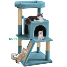 Nursoft Teraslı Dekoratif Kedi Tırmalama Evi - 0091