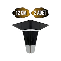İrem Siyah Krom 12cm Plastik Ayak Mobilya Masa Ve Dolap Ayağı Siyah Krom 12cm 2 Adet Siyah