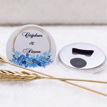 Nişan Hediyeliği Buton Açacak Magnet  Sarı Çiçekliı Uv B(30 Adet)