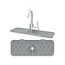 Su Engelleyici Mutfak Banyo Lavabo Musluk Kenarı Silikon Mat Sıçrama Engelleme Matı