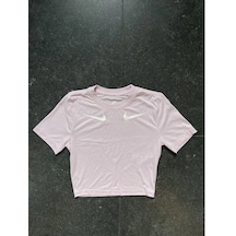 Nike Crop Swossh Tee Pembe Kadın Tshırt Dv6124-695