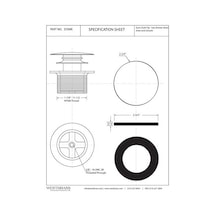 Westbrass D398r Euro Style"full Cover Ada İzin Verilen 1 1/2 İnç Npsm Kalın Diş Tip-toe Küvet Tahliye, D398r-62 12 Izgara