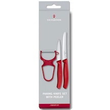Victorinox 6.7111.35 Swiss Classic Soyma Bıçağı + Soyacak 3lü Set, Kırmızı Victorinox 6.7111.35 Swiss Classic Soyma Bıçağı + Soyacak 3lü Set, Kırmızı