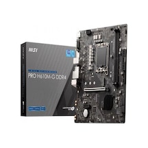 Msı Pro H610m-g Ddr4 3200mhz 1xvga 1xhdmı 1xdp 1xm.2 Usb 3.2 Matx 1700p 12. / 13. Ve 14. Nesil İşlemci Uyumlu