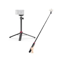 Ulanzi Mt-44 Selfie Çubuğu Telefon Ve Kamera İçin Tripod Maks. 146 Cm Yüksekliğinde Uzatılabilir Siyah/kırmızı