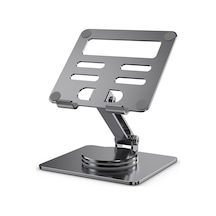 Mt131 Masaüstü Tutucu Soğutma Alüminyum Alaşımlı 360 Dönebilen Katlanabilir Stand Gri