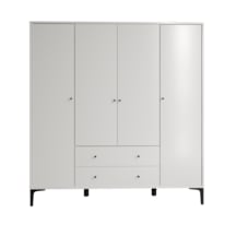 Focus White 4 Kapaklı,2 Çekmeceli Dolap/gardırop %100mdf
