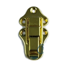 Sandık, Kutu Klipsi, Ön Kilidi - 72x40mm, Altın, 1 Adet Çok Renkli