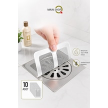 Mainshop Yapışkanlı Banyo Mutfak Lavabo Gider Süzgeci Saç Ve Pislik Tutucu 10 Adet M-740 Çok renkli