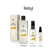 Rebul Mandarine Mandalina Kolonyası Cam Şişe 3 x 250 ML + 3 x 125 ML + Sprey Kolonya 3 x 50 ML