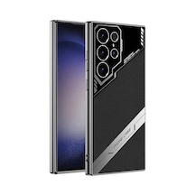 Zore Galaxy S23 Ultra Kılıf Kamera Korumalı Suni Deri Tasarım Nvth Yeni Seri Procase Kapak-siyah