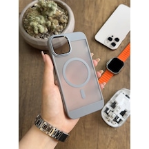 Apple Uyumlu iPhone 15 Magsafe Silikon Kılıf Soocase635 Siyah