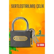 Zenvac Çelik Asma Kilit 50 Mm 3 Anahtarlı Sonax Design 721039 Zenvac29