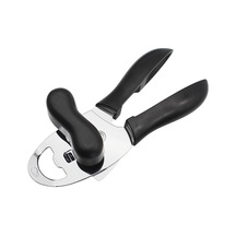 Teltree Paslanmaz Çelik Konserve Açacağı - Kolay Kullanımlı, Kaymaz Saplı Mutfak Aksesuarı Siyah