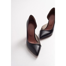 Potinonline 0653 Kadın Yanı Şeffaf Açık Stiletto Topuklu Ayakkabı